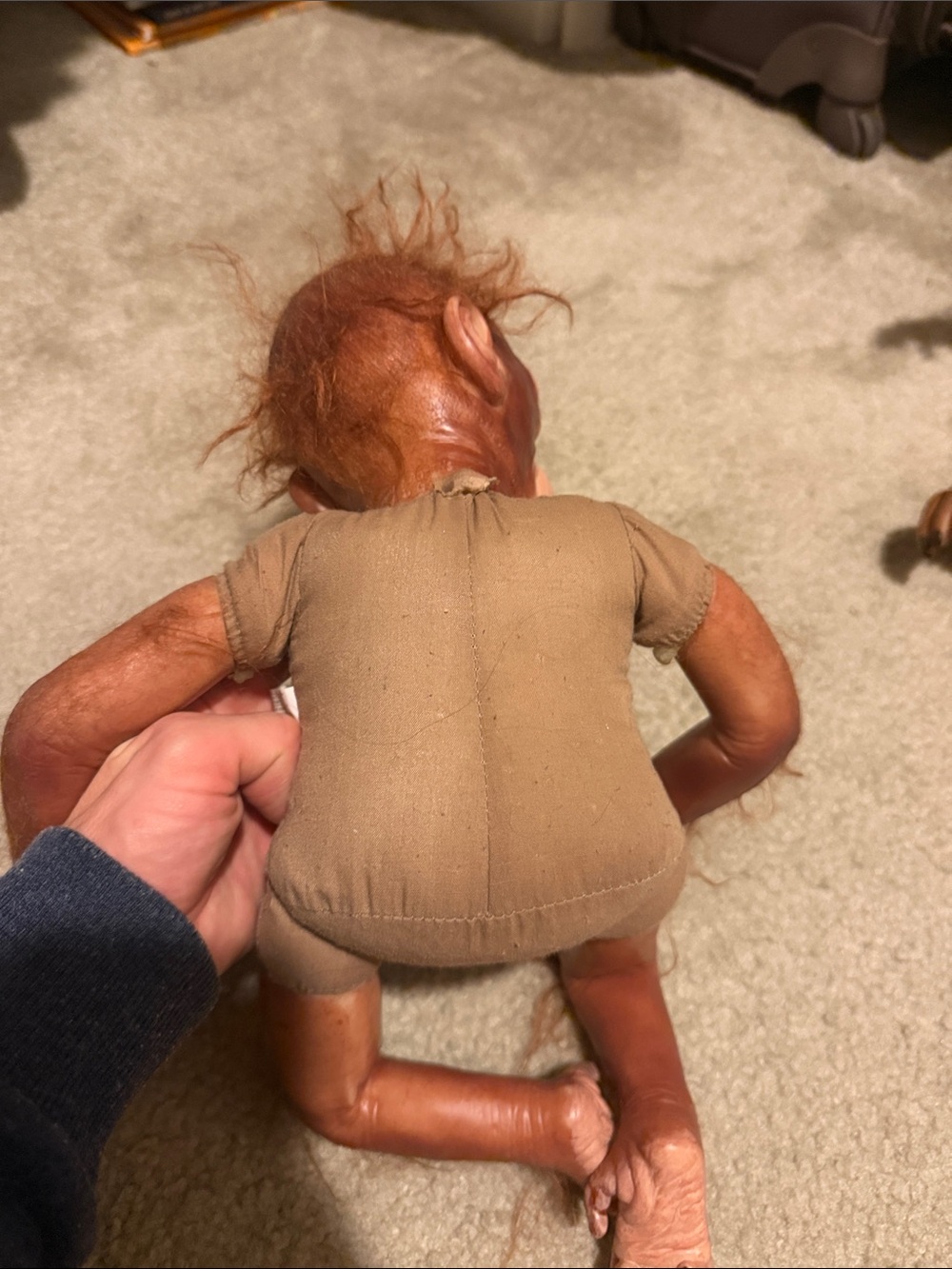 Realistic Brown Baby Orangutan Doll Plush - Brown - Picture 3 of 5